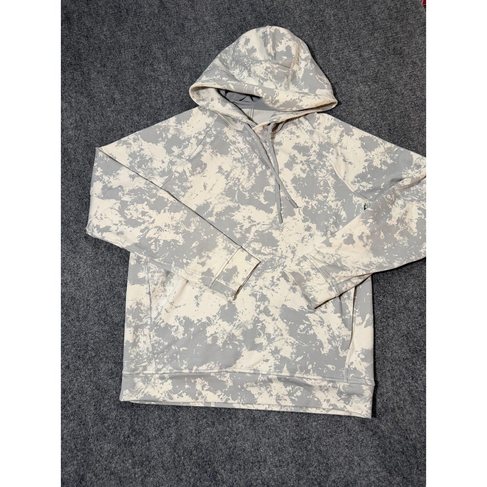 Lululemon Hoodie Womens Small Gray Camo Kangaroo Pocket Athletic Sweatshirt